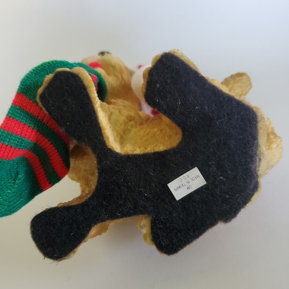 House of Llyod Christmas Around the World Puppy Dog Stocking & Santa Hat Vtg 90s - Picture 6 of 8